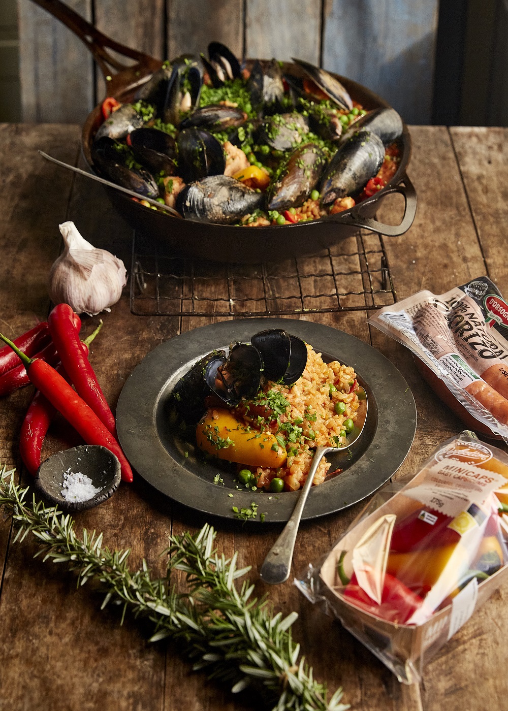 Paella (Chorizo And Mussel Paella)(The Australian “Spanish Paella “)