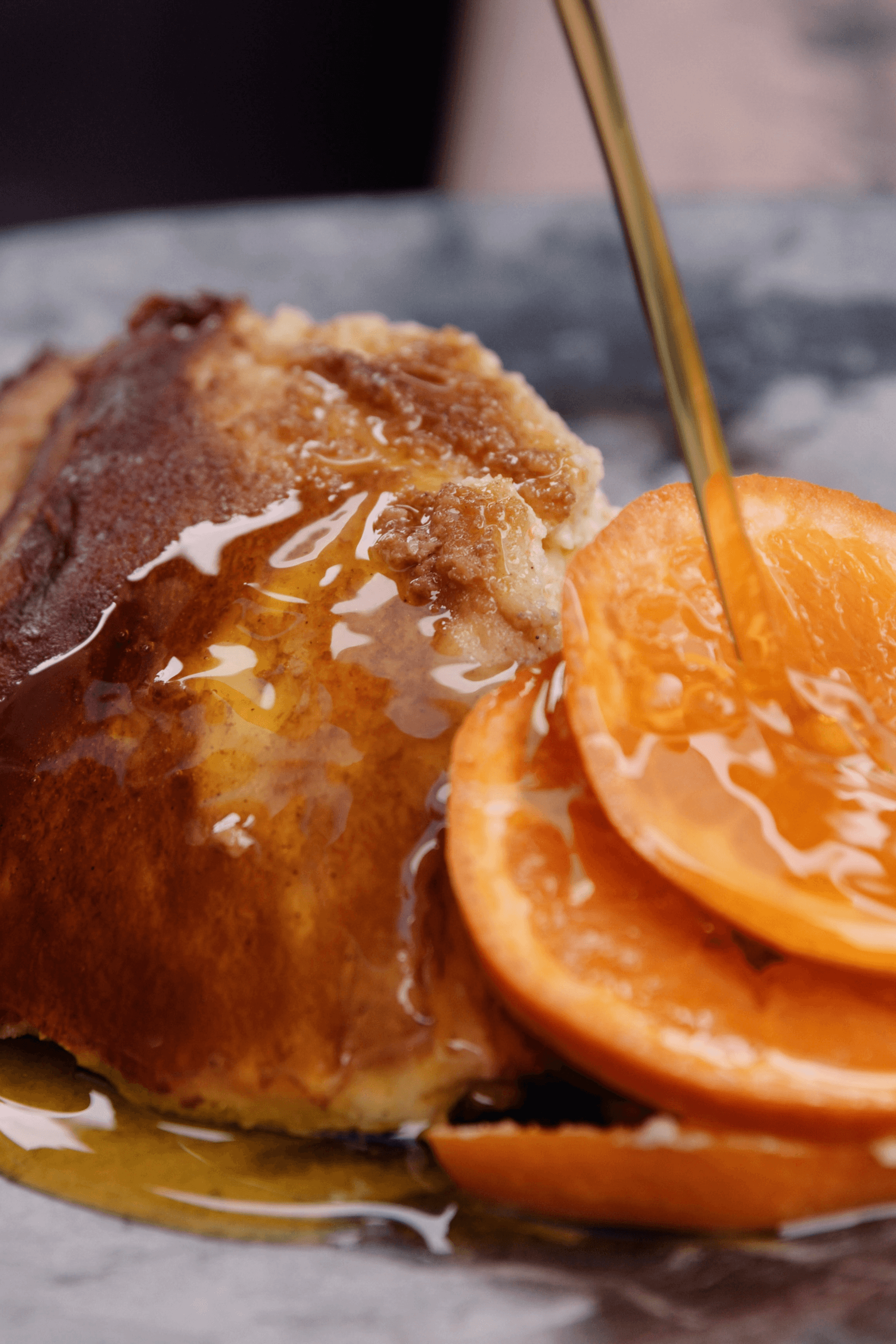 Mandarin And Wattleseed Basque Cheesecake