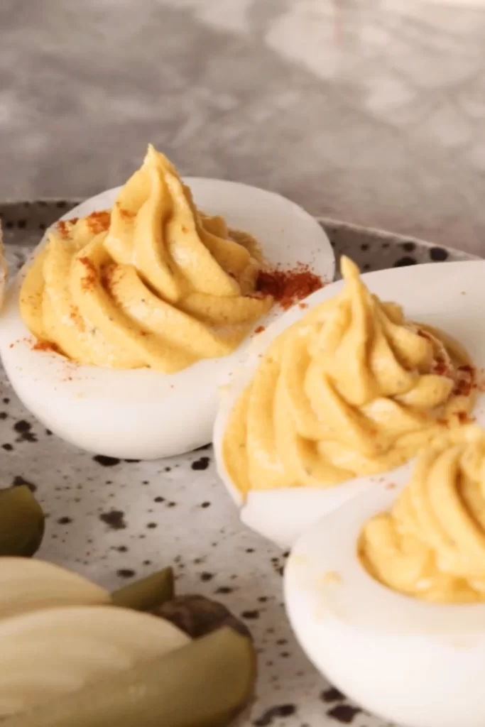 Spiced-Devilled-Eggs-Gherkins-Pickled-Onions